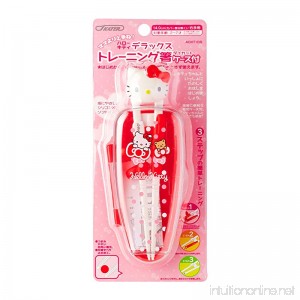 Hello Kitty bear and ribbon with training chopsticks 14cm case - B00VDWQ8B4